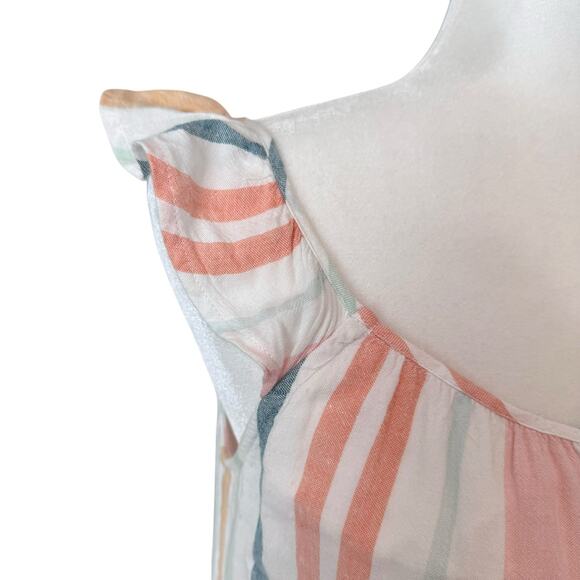 Rails Capri Mellon Stripe Linen Blend‎ Dress Size XS Tiered Layered Pastel - Picture 6 of 10